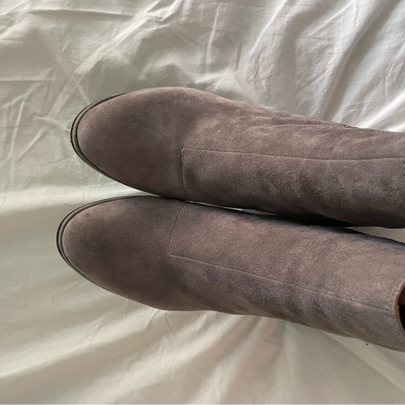 Calvin Klein Cilil Grey Suede Ankle Booties - Picture 3 of 8